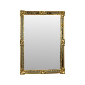 Klassieke Gouden Deknudt Spiegel Barok Stijl Fumé Glas 95cm