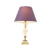 Empire Tafellamp Geslepen Kristal Diamantpatroon Verguld Brons