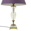 Empire Tafellamp Geslepen Kristal Diamantpatroon Verguld Brons