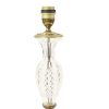 Empire Tafellamp Geslepen Kristal Diamantpatroon Verguld Brons