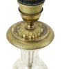 Empire Tafellamp Geslepen Kristal Diamantpatroon Verguld Brons