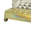 Empire Tafellamp Geslepen Kristal Diamantpatroon Verguld Brons