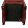 Vintage Set van 6 Rode Zetels Fauteuils Hoogwaardig Kunstleder Lederen Eetkamerstoelen 6 stuks Zetels Fauteuils