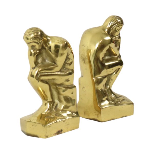 Italiaanse Messing Boekensteunen De Denker Rodin Regina 18cm Italiaanse Messing Boekensteunen De Denker Rodin Regina 18cm