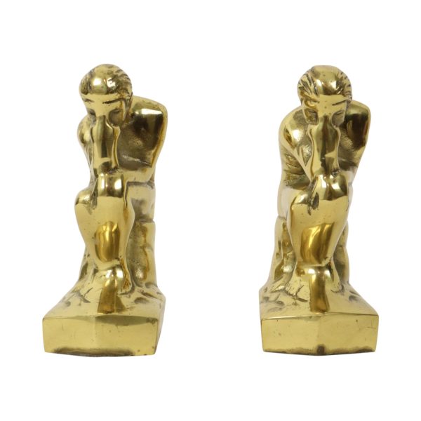 Italiaanse Messing Boekensteunen De Denker Rodin Regina 18cm Italiaanse Messing Boekensteunen De Denker Rodin Regina 18cm