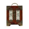 Chinese Juwelenkist met Lades Sierraden Doos Jade Palissander Messing