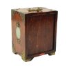Chinese Juwelenkist met Lades Sierraden Doos Jade Palissander Messing