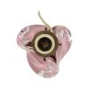 Paarse Roze Tafellamp Kristal Val Saint Lambert Swirl Jaren 60