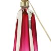 Paarse Roze Tafellamp Kristal Val Saint Lambert Swirl Jaren 60