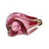 Paarse Roze Tafellamp Kristal Val Saint Lambert Swirl Jaren 60