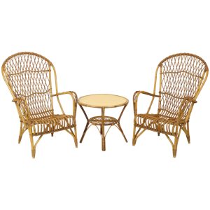 Vintage Set Rotan Stoelen Fauteuils Tafel Boho Design Sixties Vintage Set Rotan Stoelen Fauteuils Tafel Boho Design Sixties