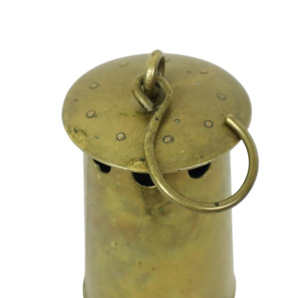 Oude Messing Mijnwerkerslamp Memorabilia Mijn 26cm