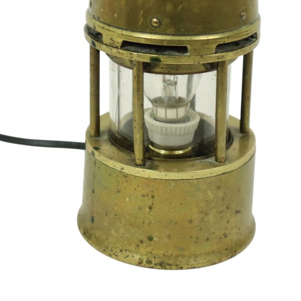Oude Messing Mijnwerkerslamp Memorabilia Mijn 26cm