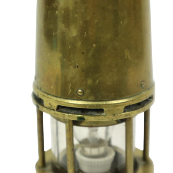Oude Messing Mijnwerkerslamp Memorabilia Mijn 26cm