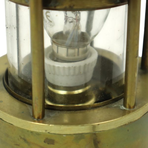 Oude Messing Mijnwerkerslamp Memorabilia Mijn 26cm