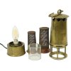 Oude Messing Mijnwerkerslamp Memorabilia Mijn 26cm