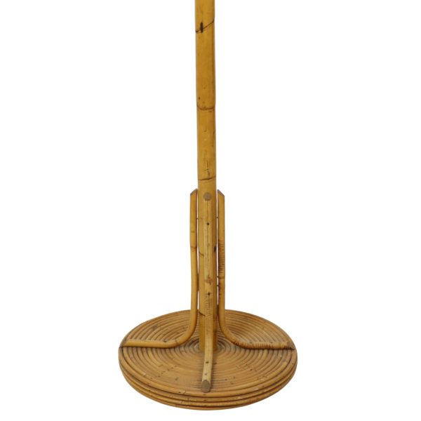 Zeldzame Grote Staande Kapstok Rotan Messing Boho Stijl 185cm Zeldzame Grote Staande Kapstok Rotan Messing Boho Stijl 185cm