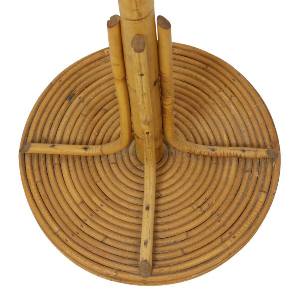 Zeldzame Grote Staande Kapstok Rotan Messing Boho Stijl 185cm Zeldzame Grote Staande Kapstok Rotan Messing Boho Stijl 185cm