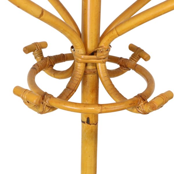 Zeldzame Grote Staande Kapstok Rotan Messing Boho Stijl 185cm Zeldzame Grote Staande Kapstok Rotan Messing Boho Stijl 185cm