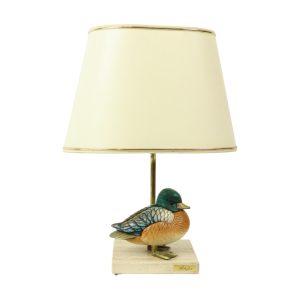 Artiflex Eend Lamp Design Messing Hars Travertin Malevolti