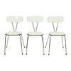 Set Van 6 Grijze Formica Stoelen Chroom Eetkamerstoelen Sixties