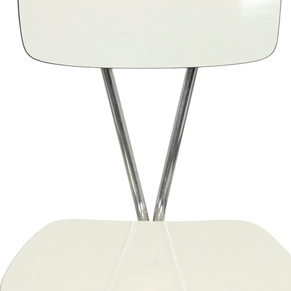 Set Van 6 Grijze Formica Stoelen Chroom Eetkamerstoelen Sixties