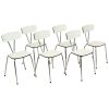 Set Van 6 Grijze Formica Stoelen Chroom Eetkamerstoelen Sixties