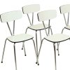 Set Van 6 Grijze Formica Stoelen Chroom Eetkamerstoelen Sixties
