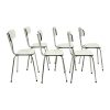 Set Van 6 Grijze Formica Stoelen Chroom Eetkamerstoelen Sixties