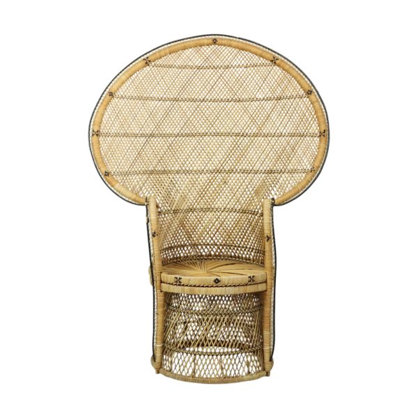 Grote Pauwstoel Rotan Emanuelle Stoel XL Boho Stijl 149cm