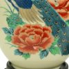 Koppel Japanse Vazen Pauwen Bloemen Craquelé Keramiek 26cm