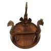 Anglo-Indische Taj Mahal Bijzettafel Plantentafel Teak 41cm