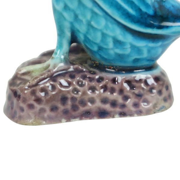 Vintage Eend Beeldje Figuur Koppel Blauw Chinees Porselein