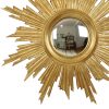 Deknudt Sunburst Zonnespiegel Verguld Hout Sixties 69cm