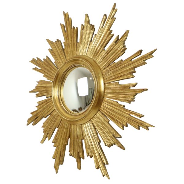 Deknudt Sunburst Zonnespiegel Verguld Hout Sixties 69cm