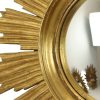 Deknudt Sunburst Zonnespiegel Verguld Hout Sixties 69cm