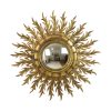 Grote Zeldzame Houten Zonnespiegel Sunburst Bladgoud XL 86cm