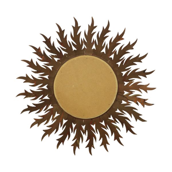 Grote Zeldzame Houten Zonnespiegel Sunburst Bladgoud XL 86cm