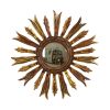 Vintage Houten Zonnespiegel Sunburst Goud Fifties 52cm