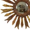 Vintage Houten Zonnespiegel Sunburst Goud Fifties 52cm