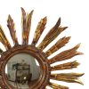 Vintage Houten Zonnespiegel Sunburst Goud Fifties 52cm