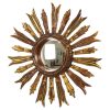 Vintage Houten Zonnespiegel Sunburst Goud Fifties 52cm