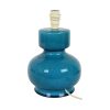 Italiaanse Ronde Blauwe Keramische Lamp Craquelé 24cm