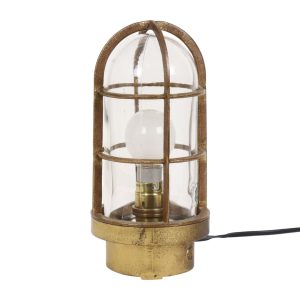 Oude Industriële Messing Scheepslamp Kooilamp Rotterdam