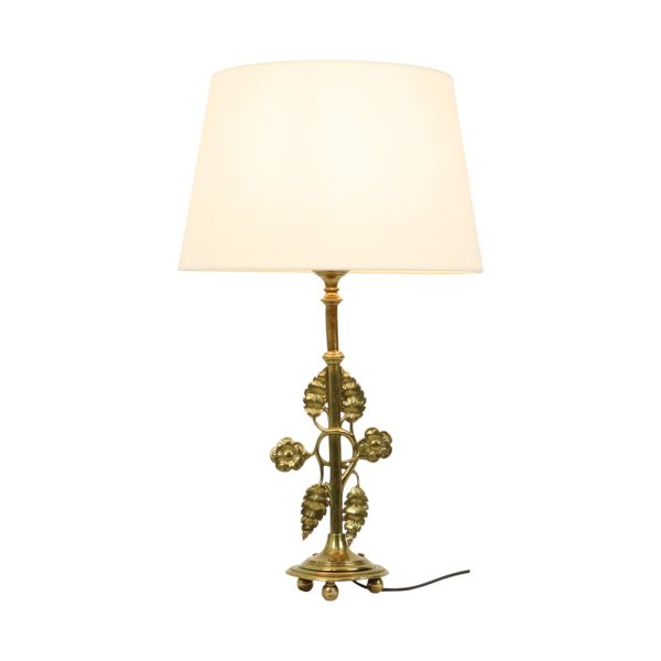Sierlijke Florale Tafellamp Messing Art Nouveau Stijl 43cm