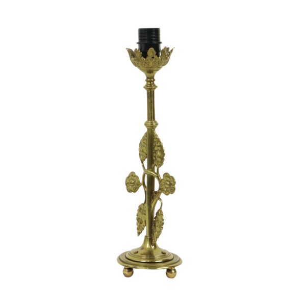 Sierlijke Florale Tafellamp Messing Art Nouveau Stijl 43cm
