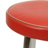 Jaren 50 Brabantia Kruk Rood Kunstleder en Chroom