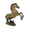 Zwaar Vintage Bronzen Beeld Steigerend Paard Feng Shui 27cm