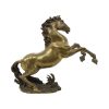 Zwaar Vintage Bronzen Beeld Steigerend Paard Feng Shui 27cm