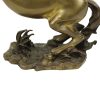 Zwaar Vintage Bronzen Beeld Steigerend Paard Feng Shui 27cm